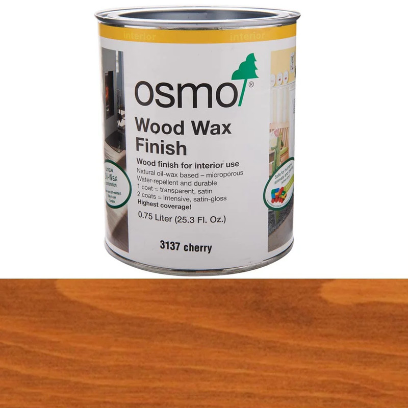 Wood Wax Finish - Solvent Based - Finish Color:Cherry - Size:0.75 Liter